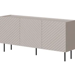 Garnero Arredamenti Credenze Moderne|Madie Moderne-Madia 166x80h cm 3 ante con frontali decorati Daniele Beige