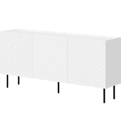 Garnero Arredamenti Credenze Moderne|Madie Moderne-Madia 166x80h cm 3 ante con frontali decorati bianco Daniele Bianco Opaco