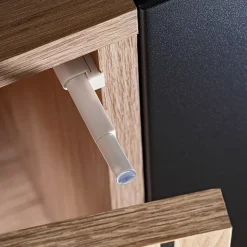 Garnero Arredamenti Credenze Moderne|Madie Moderne-Madia 160x82h cm 4 ante con stampa nera soggiorno noce Mendes