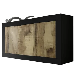 Garnero Arredamenti Madie Moderne|Madie Moderne-Madia 160x86h cm 3 ante moderna nero pero Eternity Rovere - Nero opaco