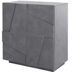 Garnero Arredamenti Credenze Moderne|Madie Moderne-Madia 81x86h cm 2 ante moderna decorate Zenzero Gihome® Ossido