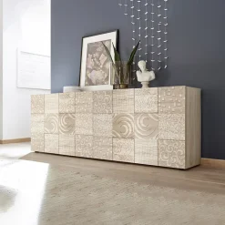 Garnero Arredamenti Credenze Moderne|Madie Moderne-Madia 241x84h cm 4 ante moderna samoa Paradise Rovere