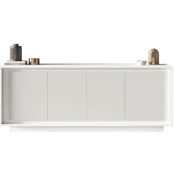 Garnero Arredamenti Credenze Moderne|Madie Moderne-Madia 207x80h cm 4 ante moderna Deluxe Bianco Opaco