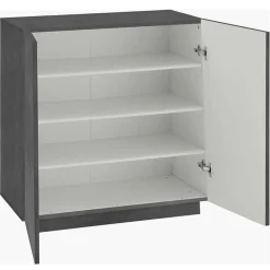 Garnero Arredamenti Credenze Moderne|Madie Moderne-Madia 80x86h cm 2 ante moderna Candia Gihome® Ossido