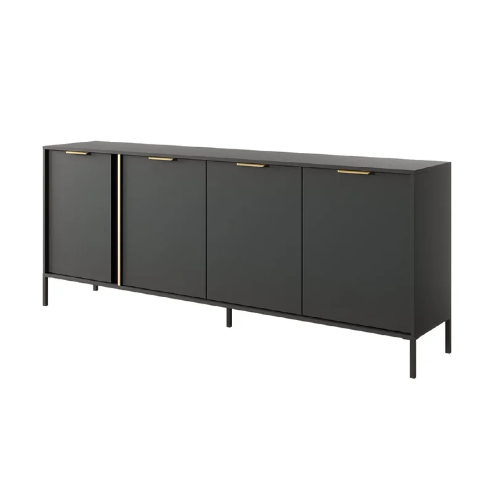 Garnero Arredamenti Madie Moderne|Madie Moderne-Madia 203x82h cm 4 ante moderna antracite Nebula