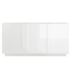 Garnero Arredamenti Credenze Moderne|Madie Moderne-Madia 182x90h cm 3 ante moderna bianco laccato lucido Alvarez Bianco Lucido