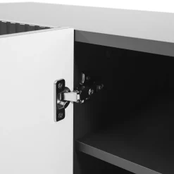 Garnero Arredamenti Madie Moderne|Madie Moderne-Madia 201x83h cm 4 ante moderna cannettato Essence Antracite