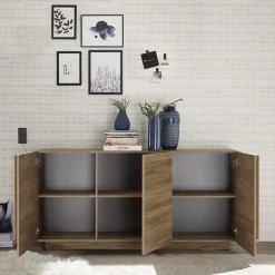Garnero Arredamenti Credenze Moderne|Madie Moderne-Madia 182x90h cm 3 ante moderna Alvarez Rovere