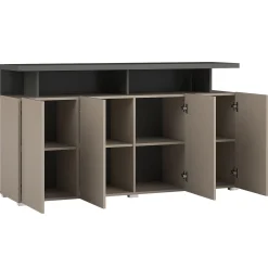 Garnero Arredamenti Credenze Moderne|Madie Moderne-Madia 153x84h cm 4 ante moderna beige grigio Matt