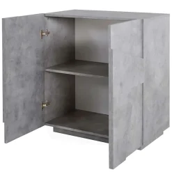 Garnero Arredamenti Credenze Moderne|Madie Moderne-Madia 81x86h cm 2 ante moderna decorate Zenzero Gihome® Cemento