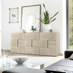Garnero Arredamenti Credenze Moderne|Madie Moderne-Madia 181x84h cm 3 ante moderna soggiorno samoa Obsession Rovere