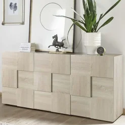 Garnero Arredamenti Credenze Moderne|Madie Moderne-Madia 181x84h cm 3 ante moderna soggiorno samoa Obsession Rovere