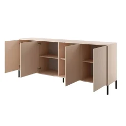 Garnero Arredamenti Credenze Moderne-Madia 203x82h cm 4 ante moderna beige Melly