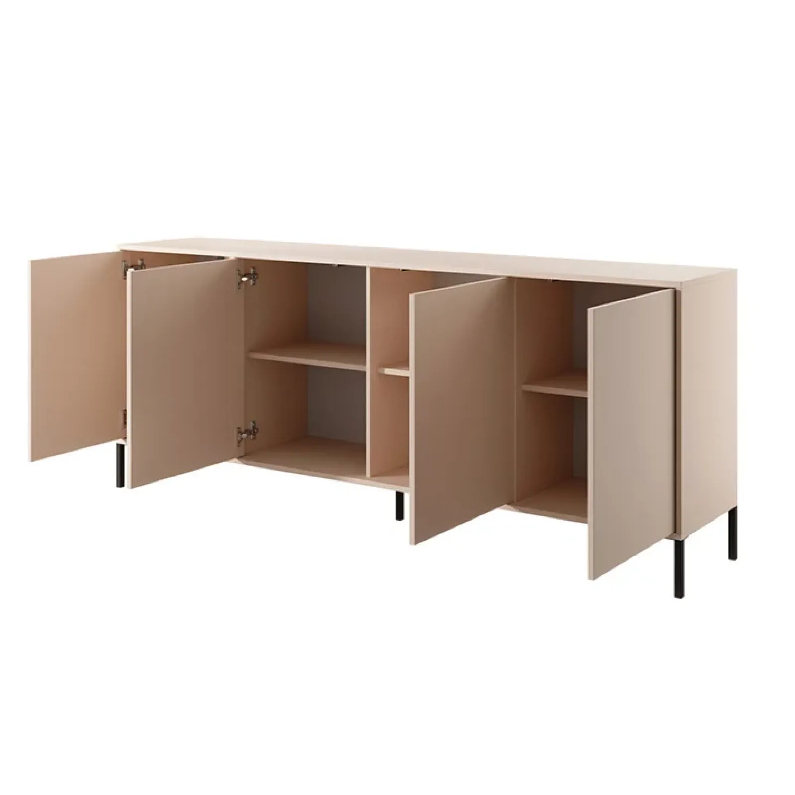 Garnero Arredamenti Credenze Moderne-Madia 203x82h cm 4 ante moderna beige Melly