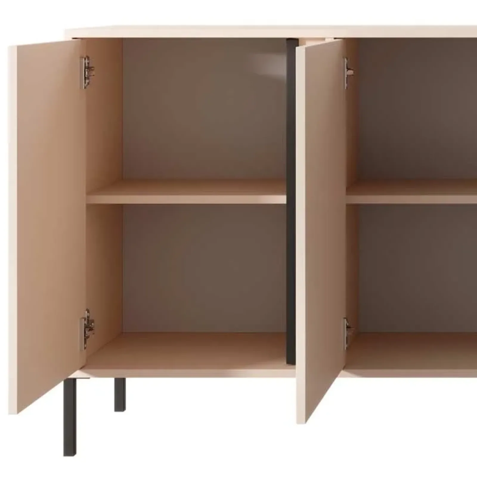 Garnero Arredamenti Credenze Moderne-Madia 203x82h cm 4 ante moderna beige Melly