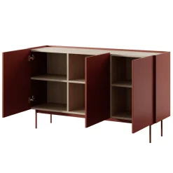 Garnero Arredamenti Credenze Moderne|Madie Moderne-Madia 144x83h cm 3 ante moderno rosso Passion