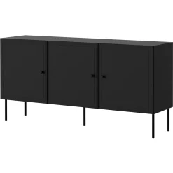 Garnero Arredamenti Credenze Moderne|Madie Moderne-Madia 151x75h cm 3 ante Stark Nero Opaco