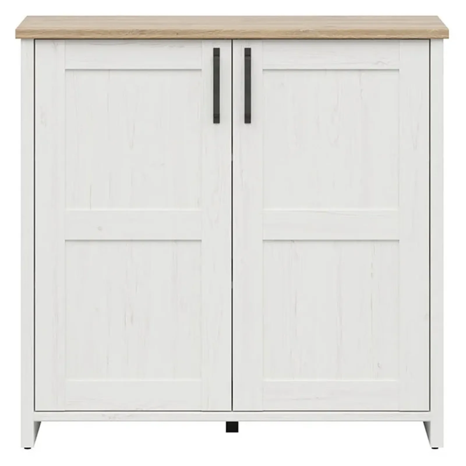 Garnero Arredamenti Credenze Moderne|Madie Moderne-Madia 102x99h cm 2 ante scandinava bianco frassinato rovere Lars