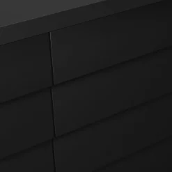 Garnero Arredamenti Credenze Moderne|Madie Moderne-Madia 102x118h cm 4 ante soggiorno nero Wild Nero Opaco