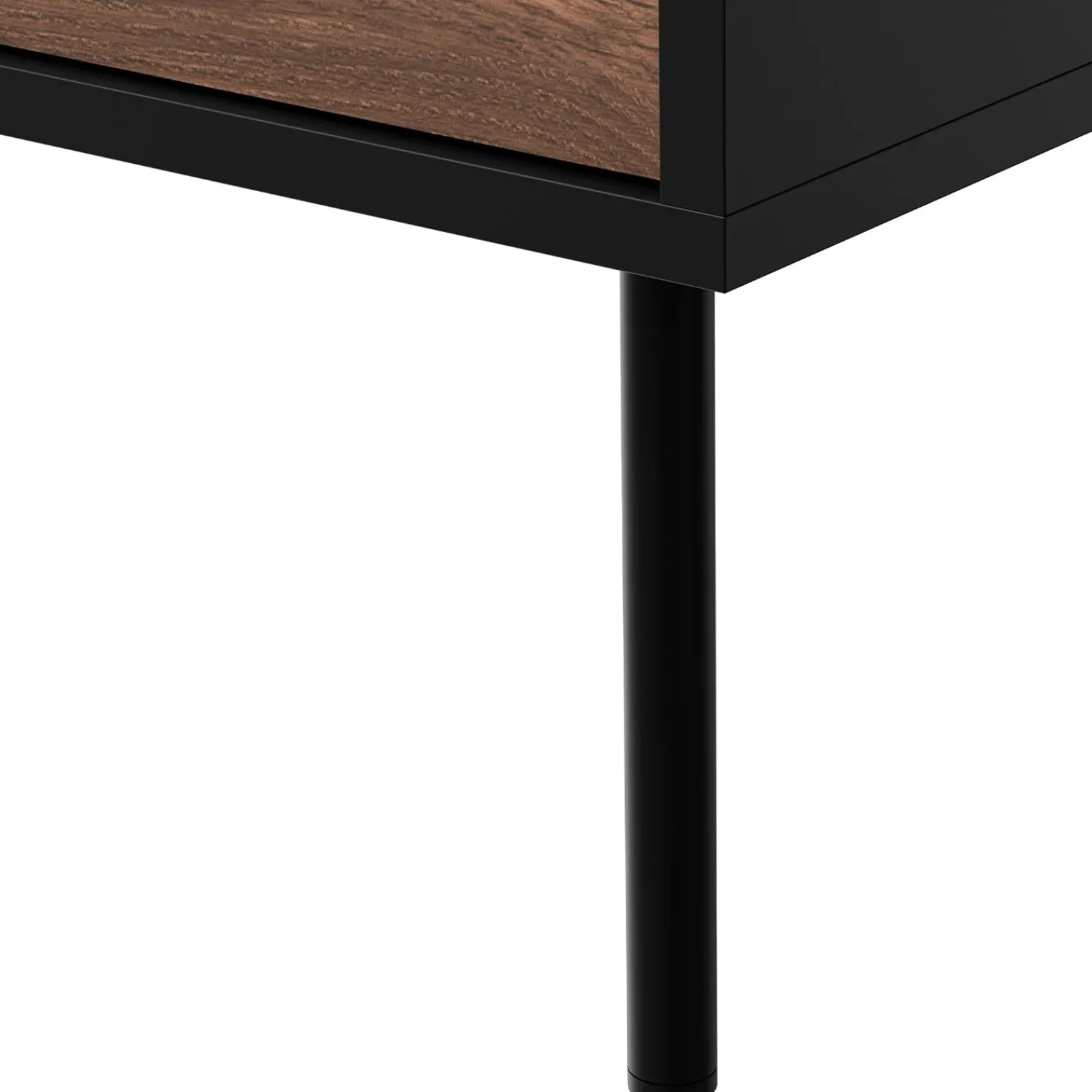 Garnero Arredamenti Credenze Moderne|Madie Moderne-Madia 102x118h cm 4 ante soggiorno noce nero Wild Noce - Nero opaco