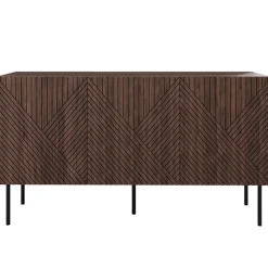 Garnero Arredamenti Credenze Moderne|Madie Moderne-Madia 150x70h cm 3 antenoce scuro con frontali serigrafati Savanna