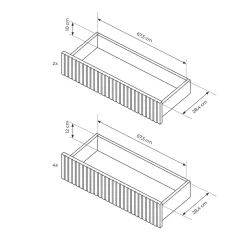Garnero Arredamenti Madie Moderne|Madie Moderne-Madia 153x82h cm 6 cassetti beige cannettato rovere Fioca
