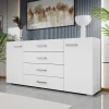 Garnero Arredamenti Credenze Moderne|Madie Moderne-Madia 156x74h cm 4 cassetti design moderno bianco Pastello