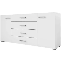 Garnero Arredamenti Credenze Moderne|Madie Moderne-Madia 156x74h cm 4 cassetti design moderno bianco Pastello