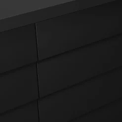 Garnero Arredamenti Credenze Moderne|Madie Moderne-Madia 120x81h cm 3 cassetti moderna nero Wild Nero Opaco