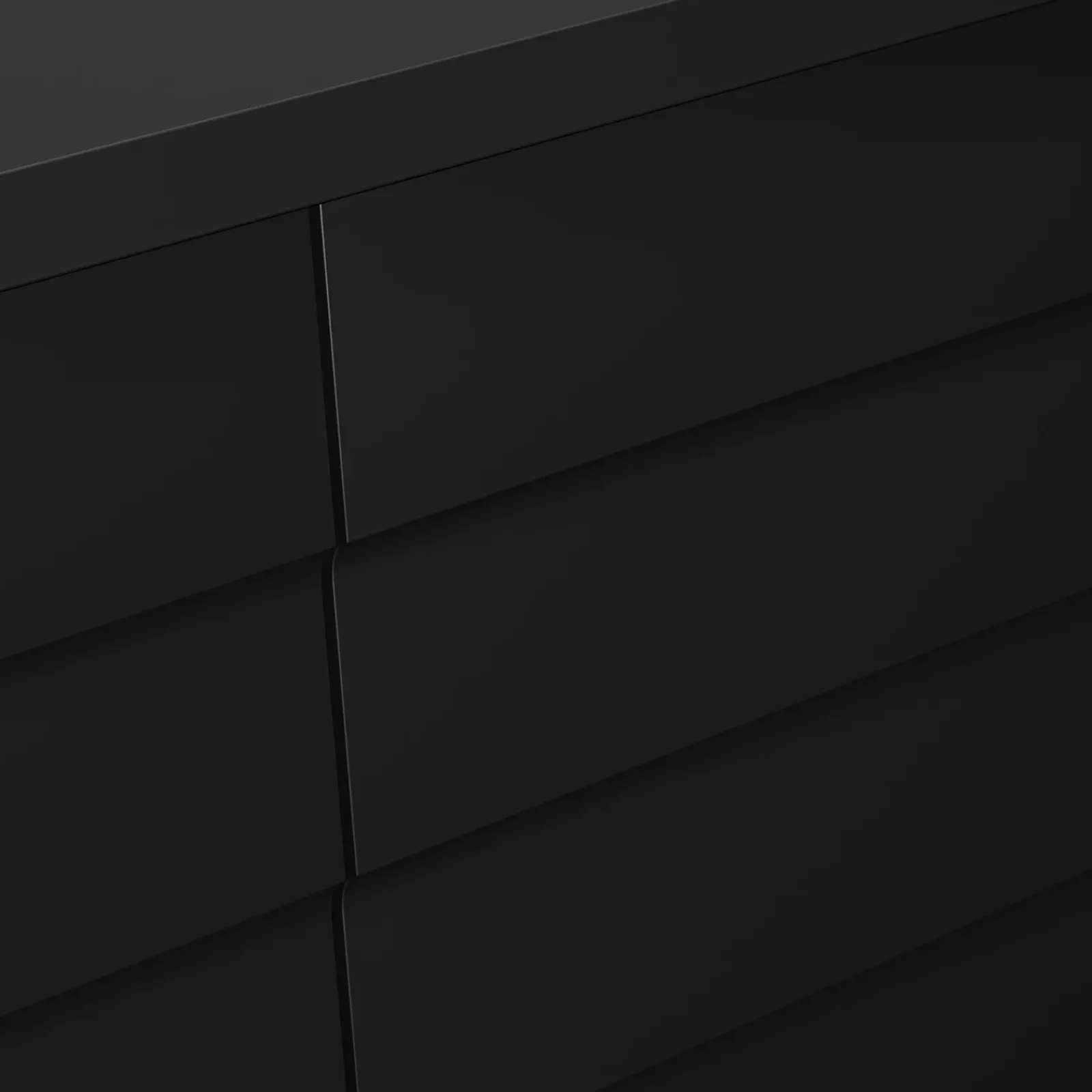 Garnero Arredamenti Credenze Moderne|Madie Moderne-Madia 120x81h cm 3 cassetti moderna nero Wild Nero Opaco