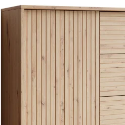 Garnero Arredamenti Credenze Moderne|Madie Moderne-Madia 120x84h cm 3 cassetti rustica design cannettato rovere Branch