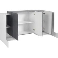 Garnero Arredamenti Madie Moderne|Madie Moderne-Madia 170x85h cm moderna bianco lucido ossido Akoya Ossido - Bianco Lucido