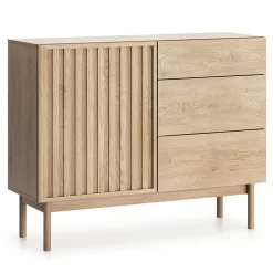 Garnero Arredamenti Credenze Moderne|Madie Moderne-Madia 106x84h cm moderna design cannettato rovere Colby