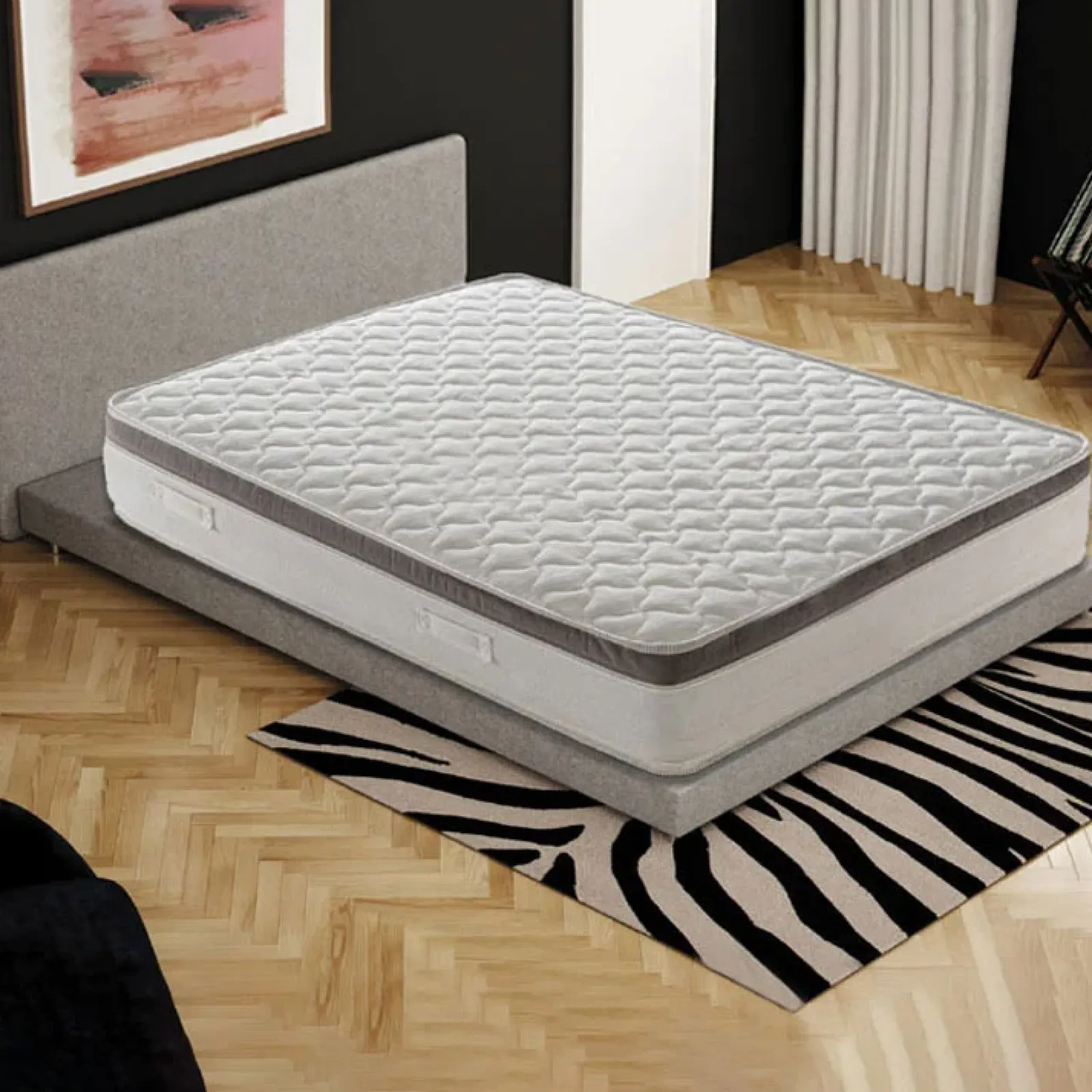 Garnero Arredamenti Materassi A Molle|Materassi A Molle-Materasso 140x200cm alla francese memory con molle Dolce Sonno