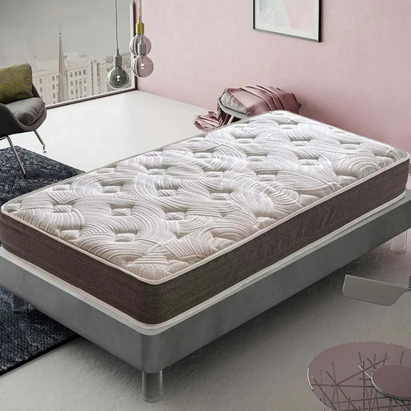 Garnero Arredamenti Materassi In Schiuma|Materassi In Schiuma-Materasso 90x190cm per letto singolo schiumato ad acqua Dream