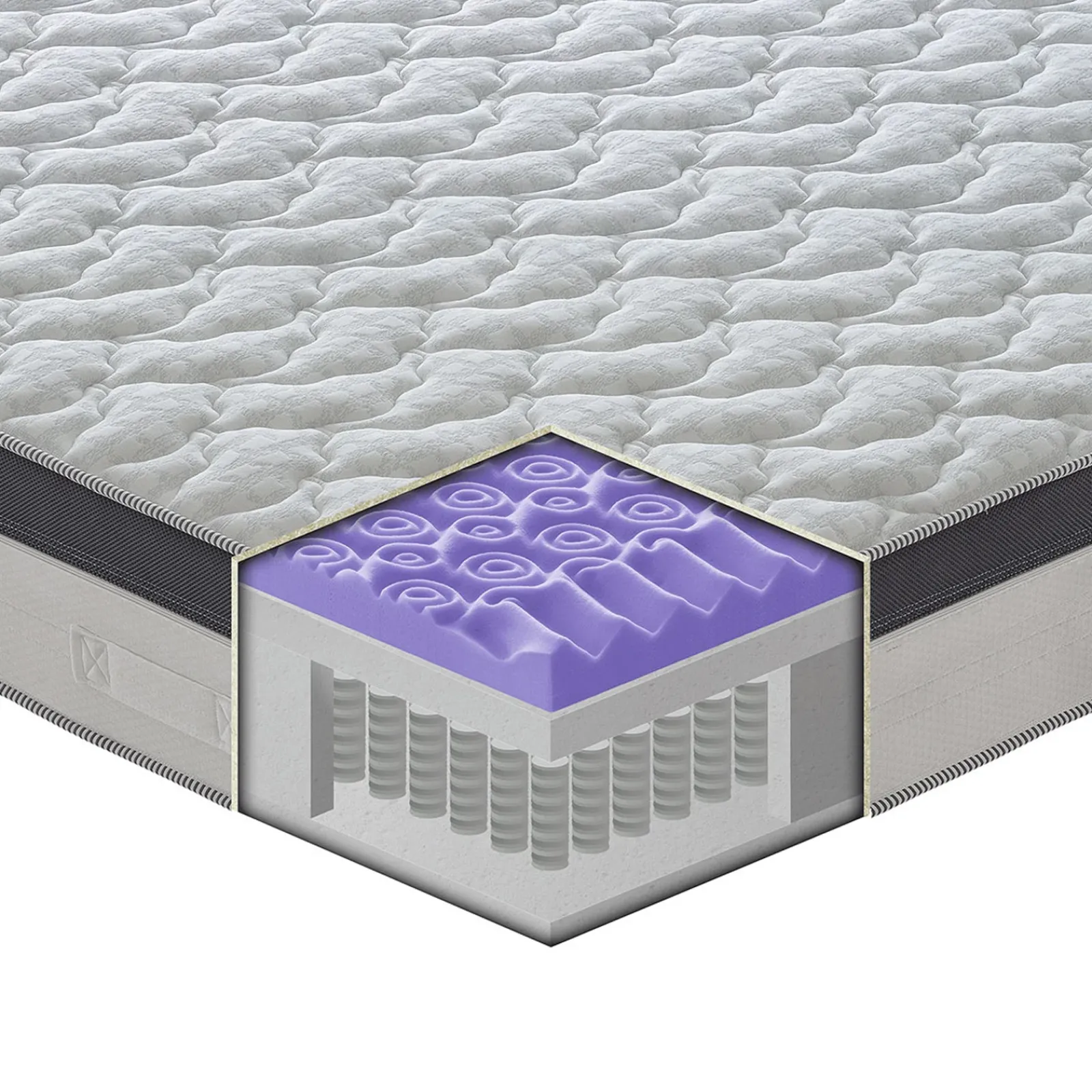 Garnero Arredamenti Materassi In Memory|Materassi In Memory-Materasso 120x195cm una piazza e mezzo memory con molle Premium