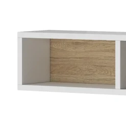 Garnero Arredamenti Mensole E Pensili-Mensola 169x21h cm 5 vani da parete bianco rovere Tahiti