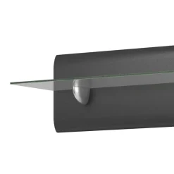 Garnero Arredamenti Mensole E Pensili-Mensola 120x22h cm da parete antracite lucido acciaio cromato Gordon