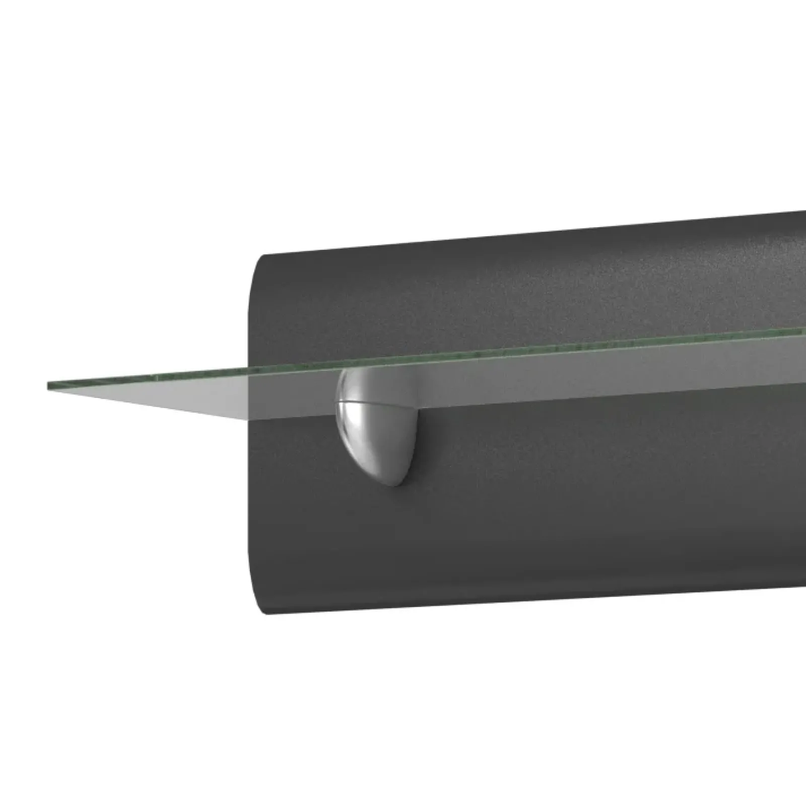 Garnero Arredamenti Mensole E Pensili-Mensola 120x22h cm da parete antracite lucido acciaio cromato Gordon