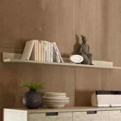 Garnero Arredamenti Mensole E Pensili-Mensola 158x10h cm da parete moderna soggiorno sherwood oak Juvena