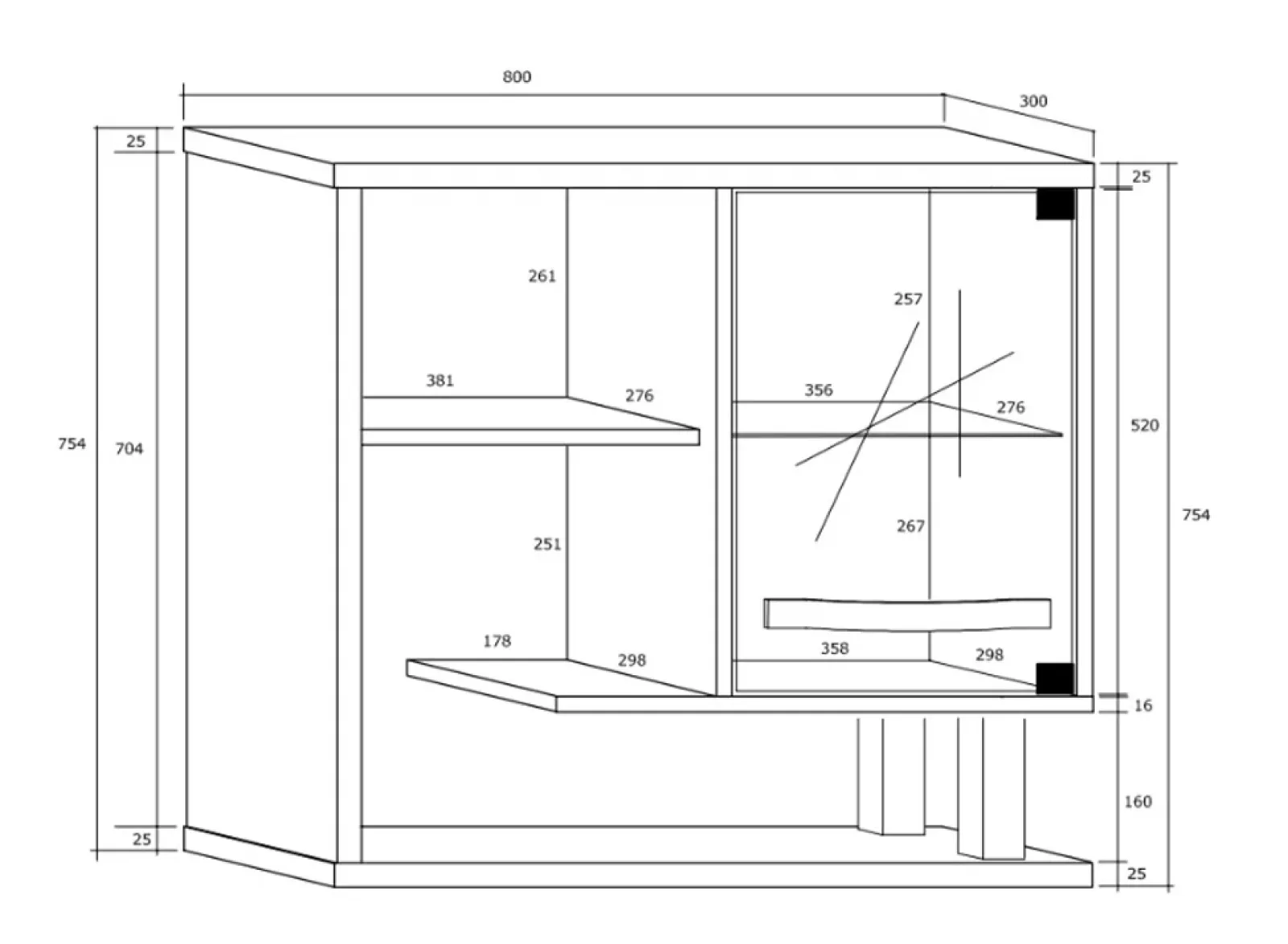 Garnero Arredamenti Mensole E Pensili-Mensola 80x76h cm da parete soggiorno rovere chiaro Sharon