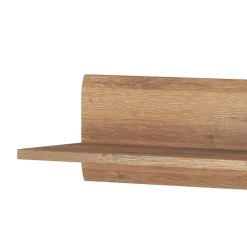 Garnero Arredamenti Mensole E Pensili-Mensola 160x22h cm moderna da parete soggiorno nero Maiorca Rovere