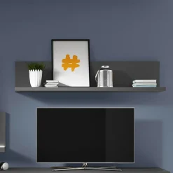 Garnero Arredamenti Mensole E Pensili-Mensola 150x32h cm per parete attrezzata Megan Gihome® Antracite