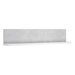 Garnero Arredamenti Mensole E Pensili|Mensole E Pensili-Mensola 150x32h cm per parete attrezzata bianco cemento Megan Gihome® Cemento - Bianco opaco