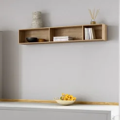 Garnero Arredamenti Mensole E Pensili-Mensola 145x24h cm rovere nero Alabaster