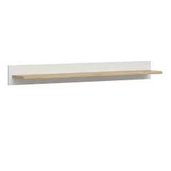 Garnero Arredamenti Mensole E Pensili-Mensola 143x17h cm soggiorno bianco frassinato rovere Lars