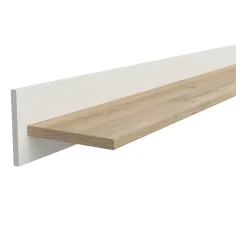 Garnero Arredamenti Mensole E Pensili-Mensola 143x17h cm soggiorno bianco frassinato rovere Lars