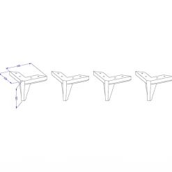 Garnero Arredamenti Mobili Bagno A Terra-Mobile bagno a terra 61cm 2 cassetti bianco frontali decorati Konny Bianco Lucido - Bianco opaco