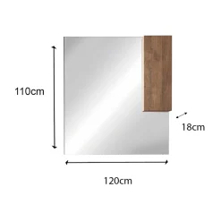 Garnero Arredamenti Mobili Bagno A Terra-Mobile bagno a terra 120cm con doppio lavabo e specchio rovere Alvarez