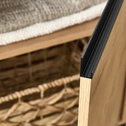 Garnero Arredamenti Mobili Bagno A Terra-Mobile bagno a terra 100cm con lavabo 1 anta 1 cassetto rovere bianco Jasmund